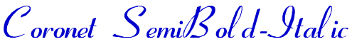 Coronet SemiBold-Italic font